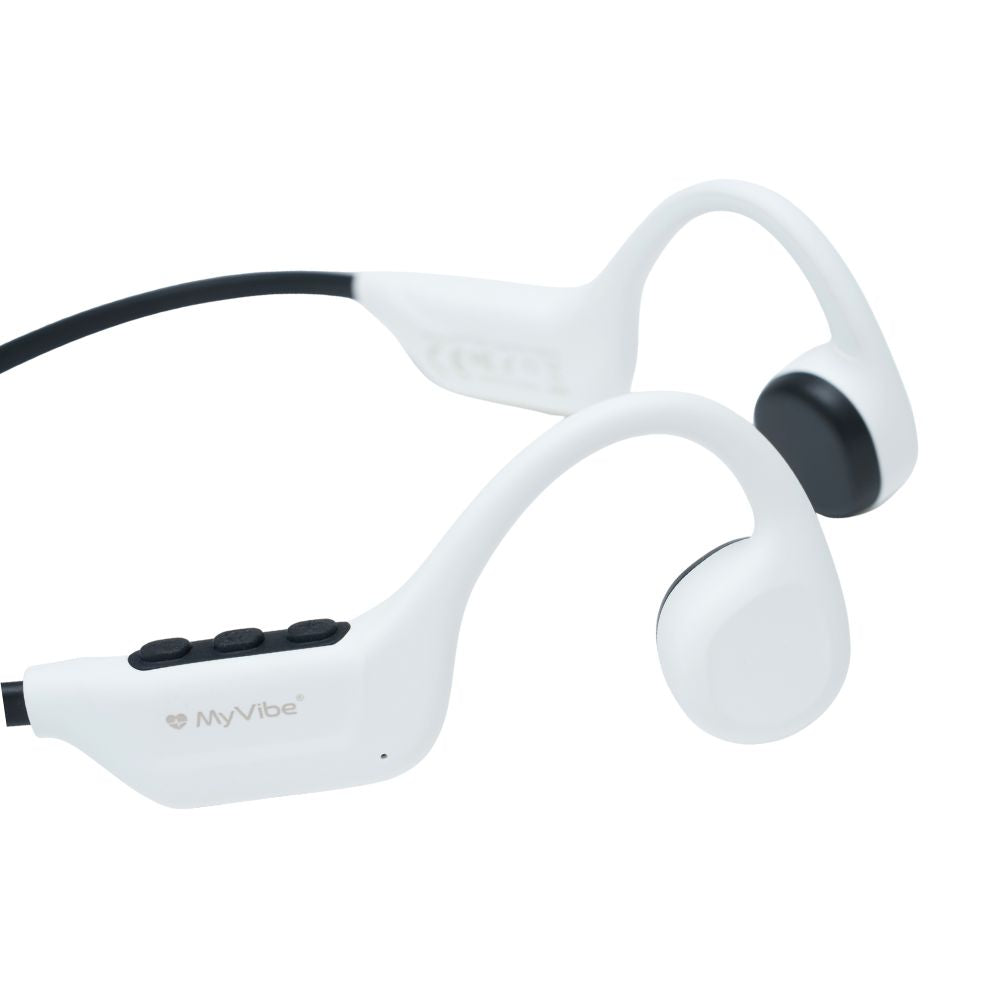 Casque de sport sans fil à conduction osseuse MyVibe Is Powerful - Blanc
