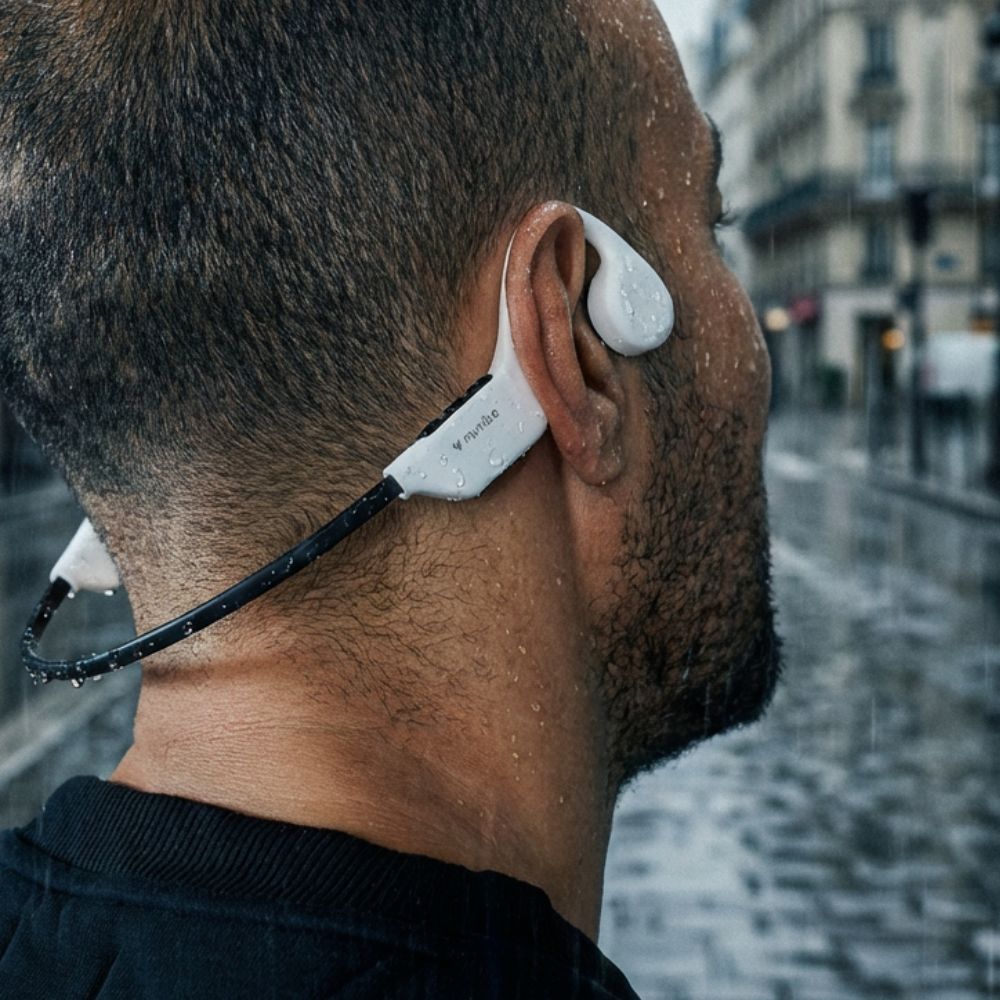 Casque de sport sans fil à conduction osseuse MyVibe Is Powerful - Blanc